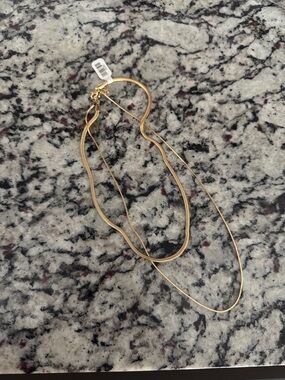 Gold Tone Layered Women's Necklace - Unbranded